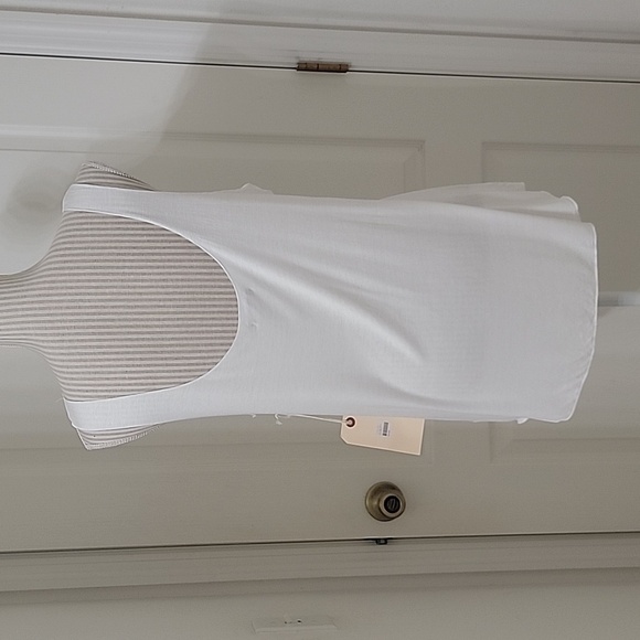 Sweet Claire, Size L, NEW with Tags White Tank Top "Pinch Me" - Picture 5 of 11